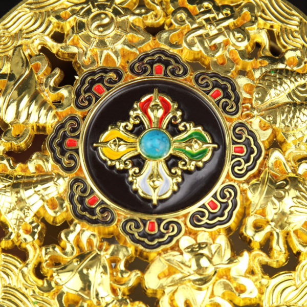 Eight Auspicious Double Dorje Incense Burner - Image 4