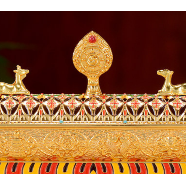 Dharmachakra Eight Auspicious Incense Burner (Large) - Image 2