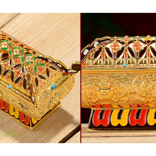 Dharmachakra Eight Auspicious Incense Burner (Large) - Image 3
