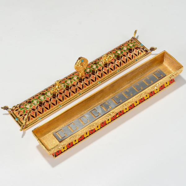 Dharmachakra Eight Auspicious Incense Burner (Large) - Image 4