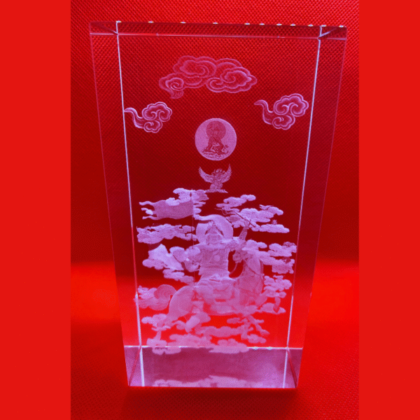 King Gesar 3D Crystal Statue - Image 5