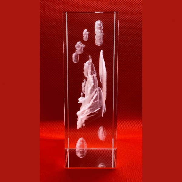 Guru Rinpoche 3D Crystal Statue - Image 3
