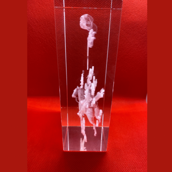 King Gesar 3D Crystal Statue - Image 4